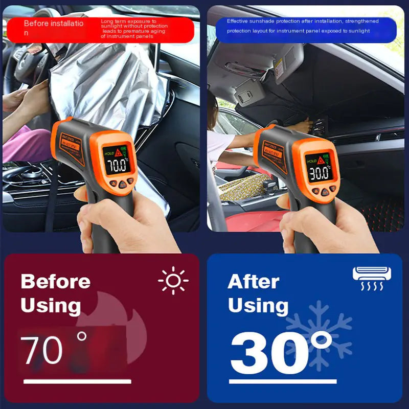 Folding Car Sunshade – Summer Heat Shield Umbrella