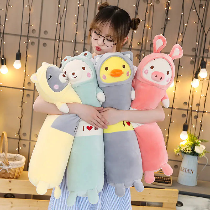 Plush Toy Duck and Pig Bear Costume Pillow (Large)