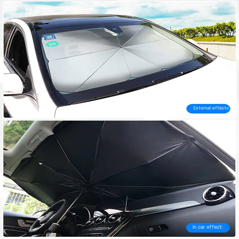 Folding Car Sunshade – Summer Heat Shield Umbrella